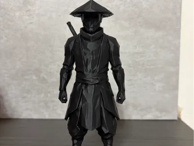 Low poly geometric ninja