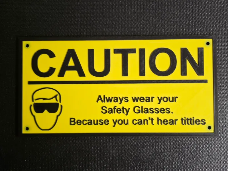 Safety Glasses Sign