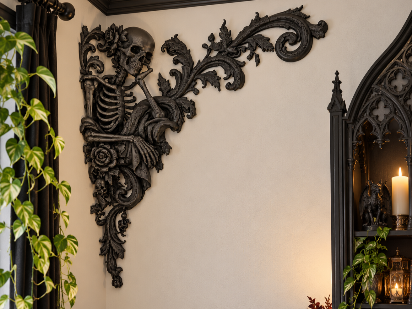Gothic Skeleton Wall Ornament - 1