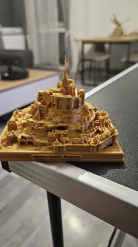Modelo para impresión 3D: Mont Saint Michel — vista de referencia 3