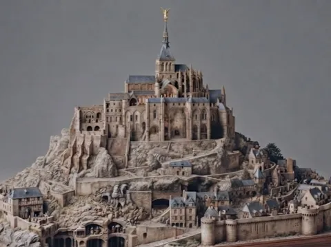 Modelo para impresión 3D: Mont Saint Michel — referencia de MakerWorld