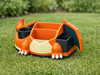 Charizard #006 Desk Organizer – Dragon Storage