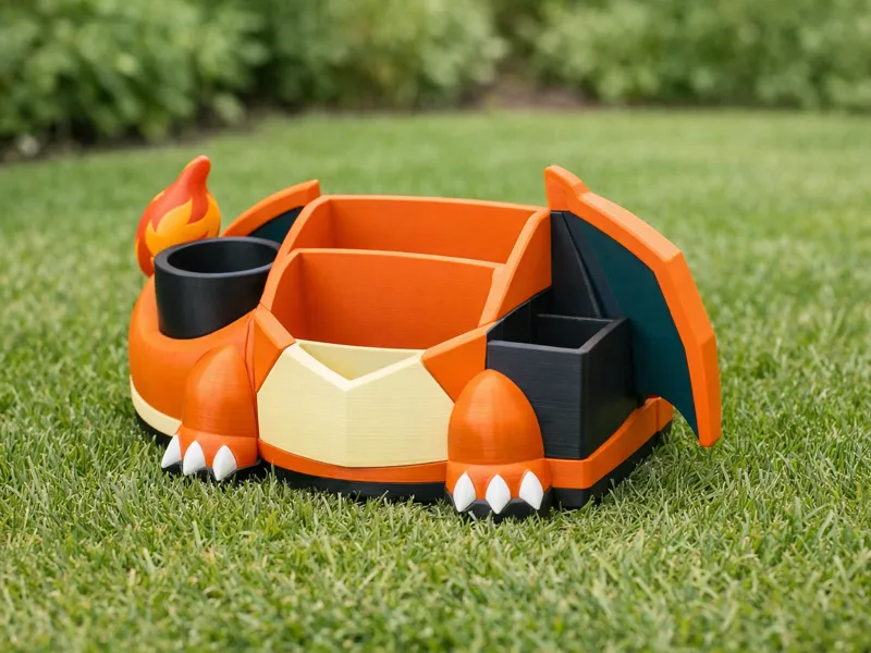Charizard #006 Desk Organizer – Dragon Storage
