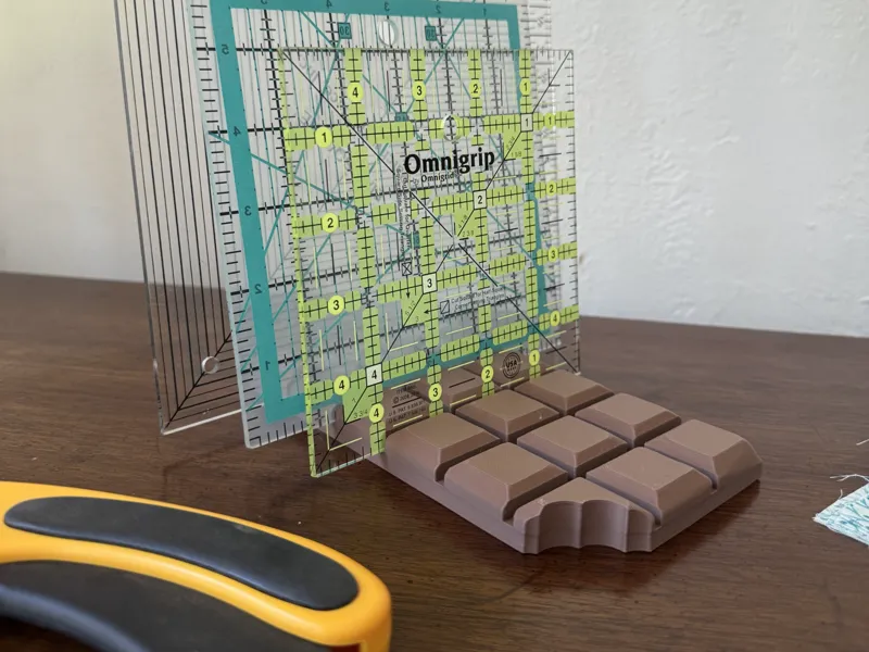 Chocolate Bar Quilt Ruler Organizer Stand