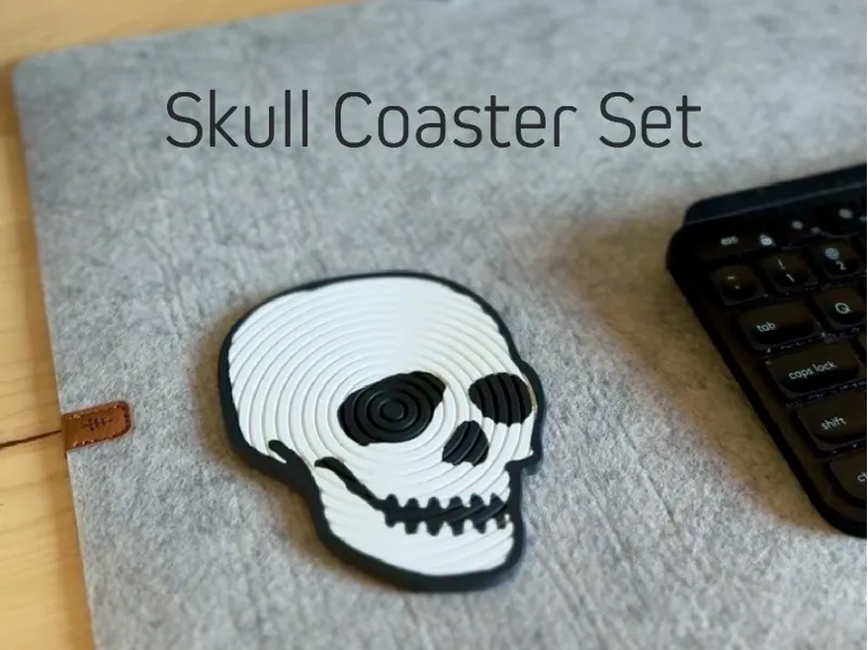 Skull Coaster Set - Halloween Decor