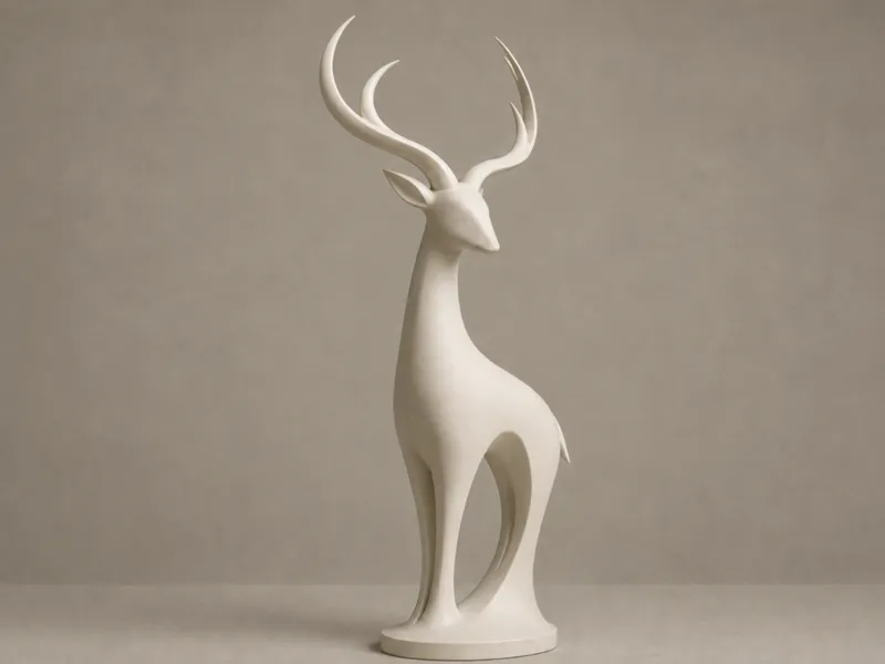 Minimalist Stag Sculpture