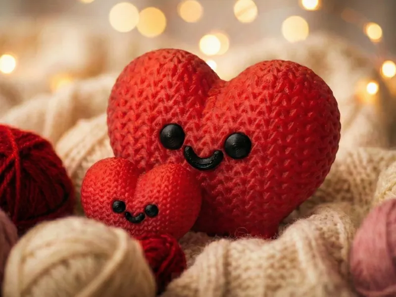 Knitted Love Heart Buddies (No AMS)