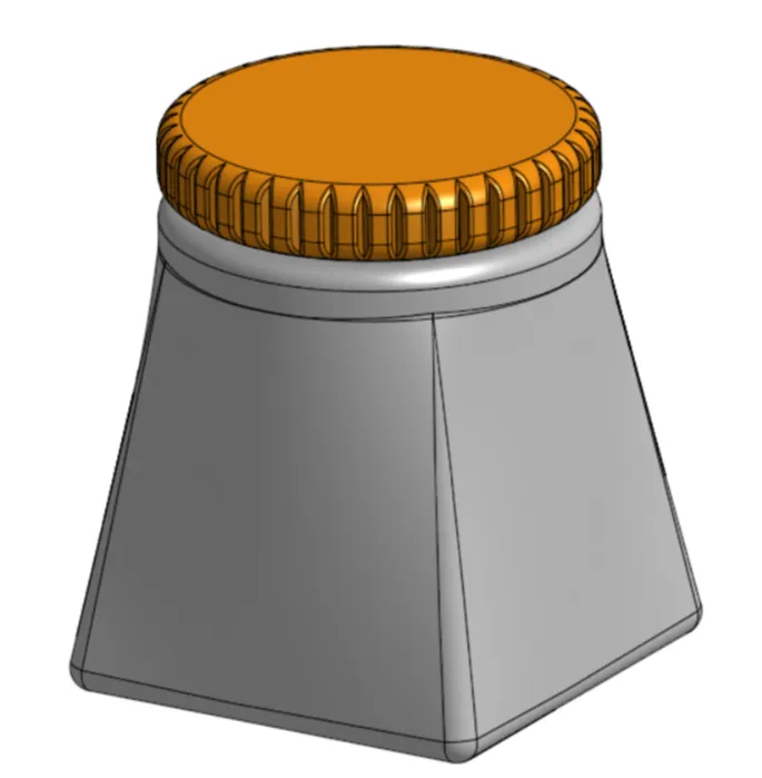 Screw Lid Square Vial