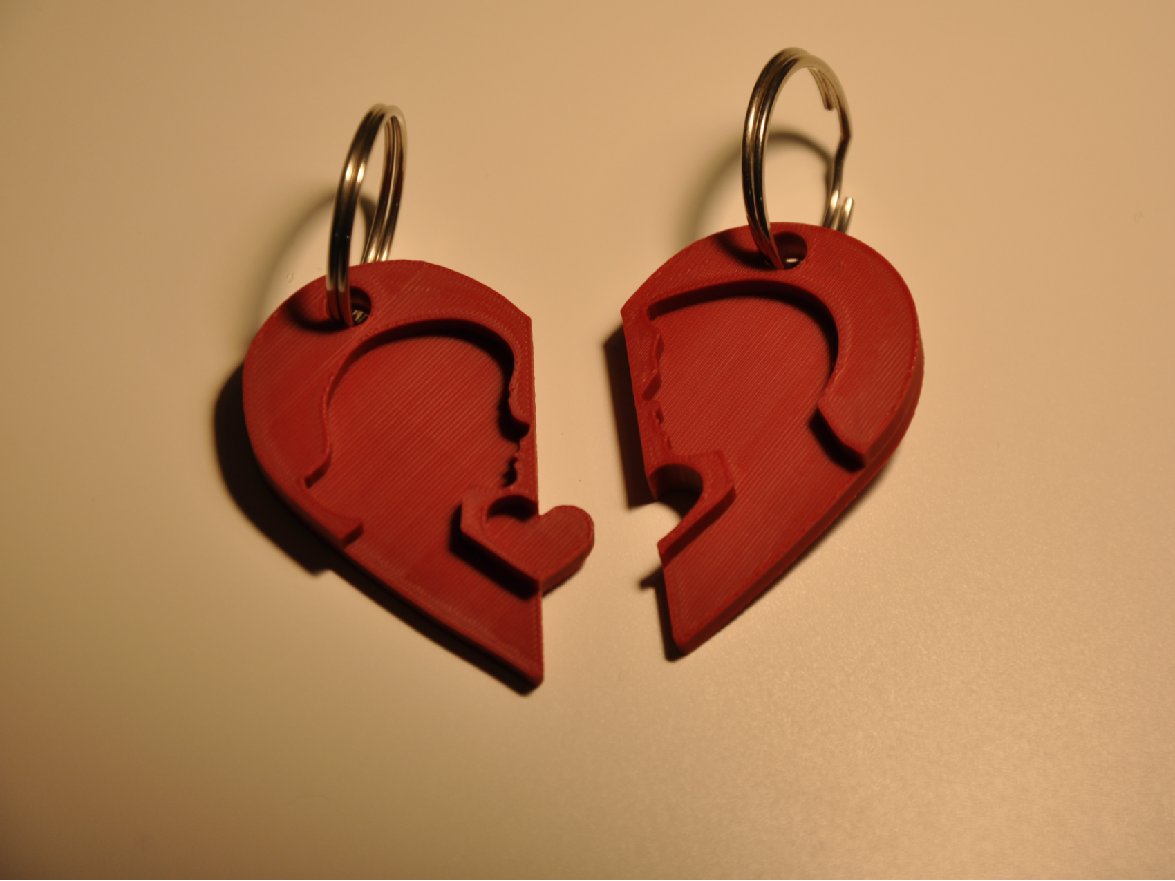 Split Heart Couple Keychain – Valentine’s 3D Print