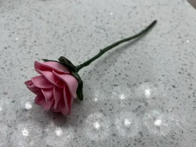 Rose with Snap-in Stem and Leaves