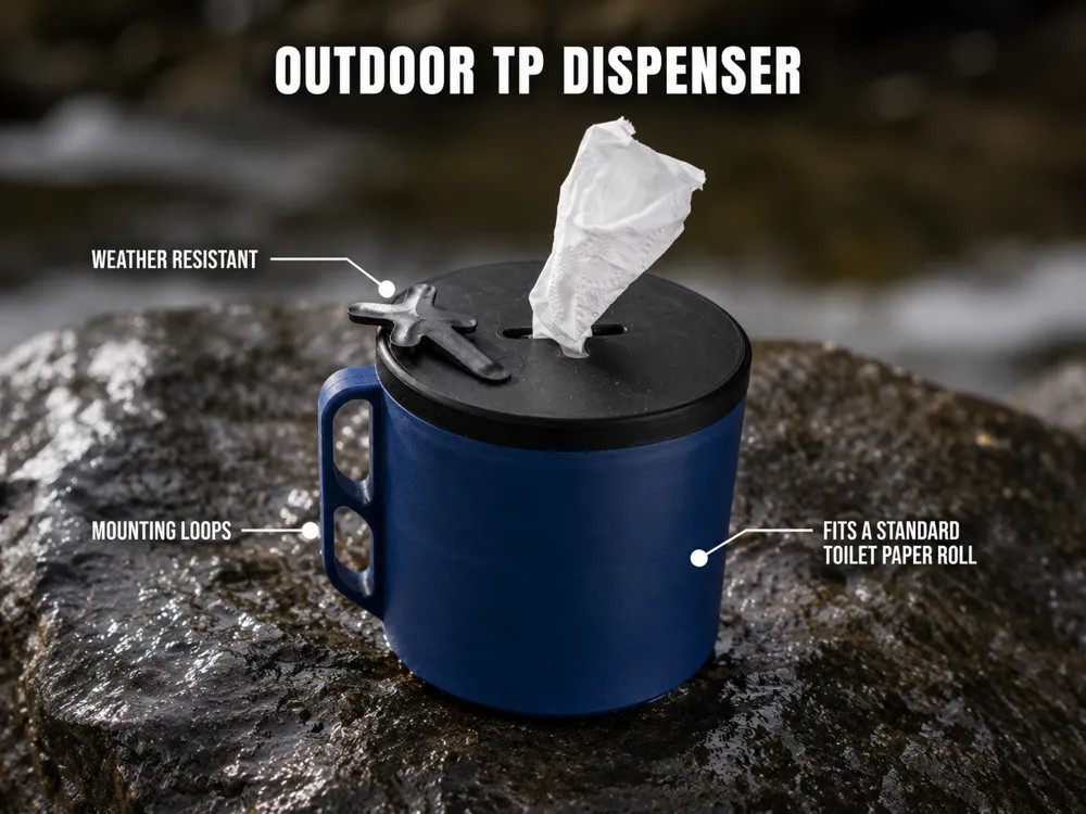 Tapa o cubierta: Outdoor Toilet Paper Dispenser. Referencia del modelo original.