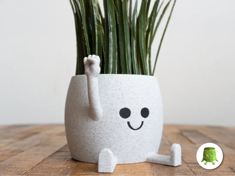Happy Sitting Pot Fist Up