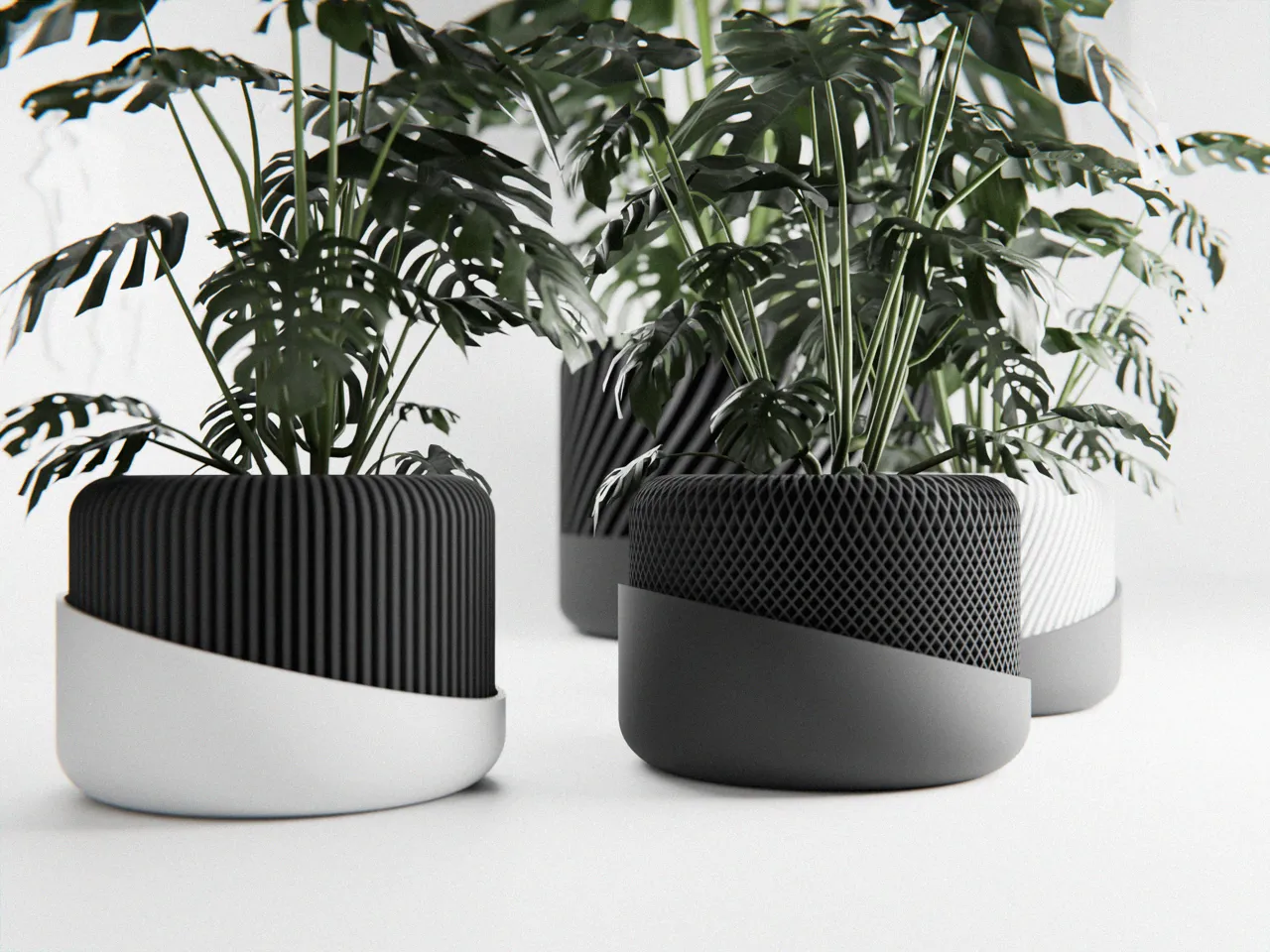 Japandi Plant Pot (3 versions, automatic watering) view 3