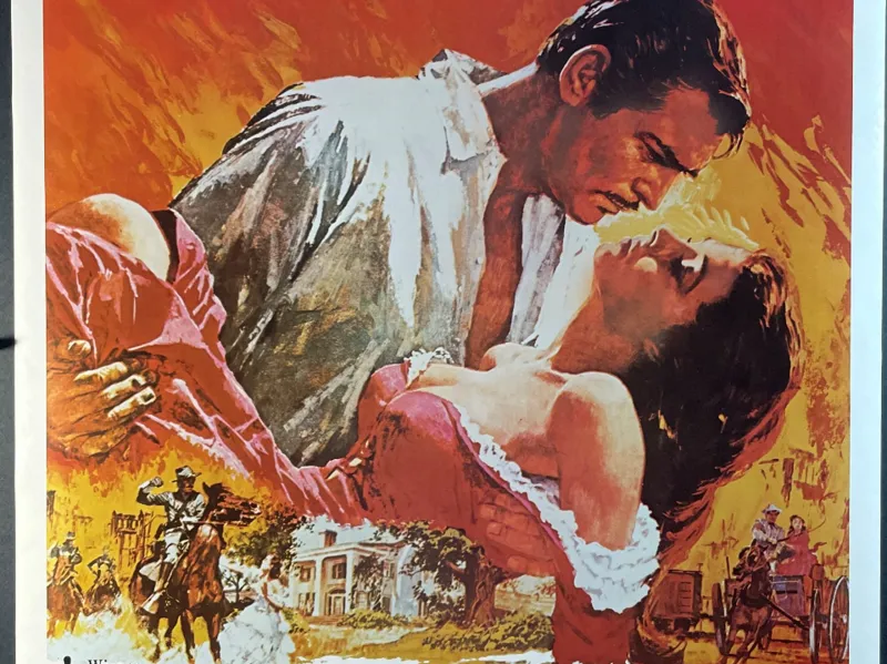 Gone with the wind movie poster lithophane