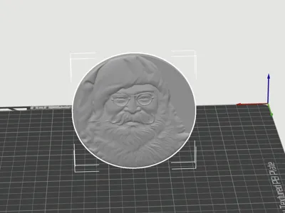 Santa , from 2 sides of the coin