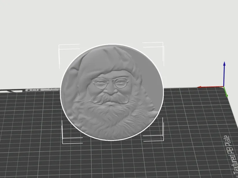 Santa , from 2 sides of the coin