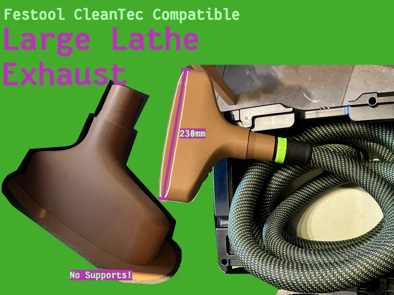 230mm Large Lathe Exhaust - Festool CleanTec