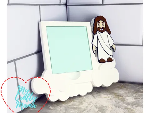 Soporte: Jesus in the clouds note pad holder — referencia de MakerWorld
