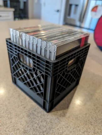 Mini Milk Crate for CD Storage