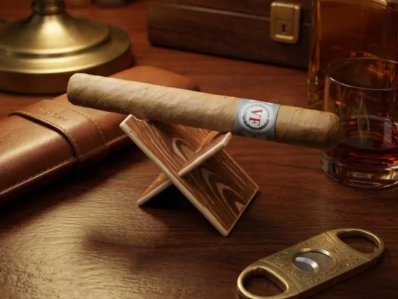 Portable Cigar Stand (Wood Grain Design)