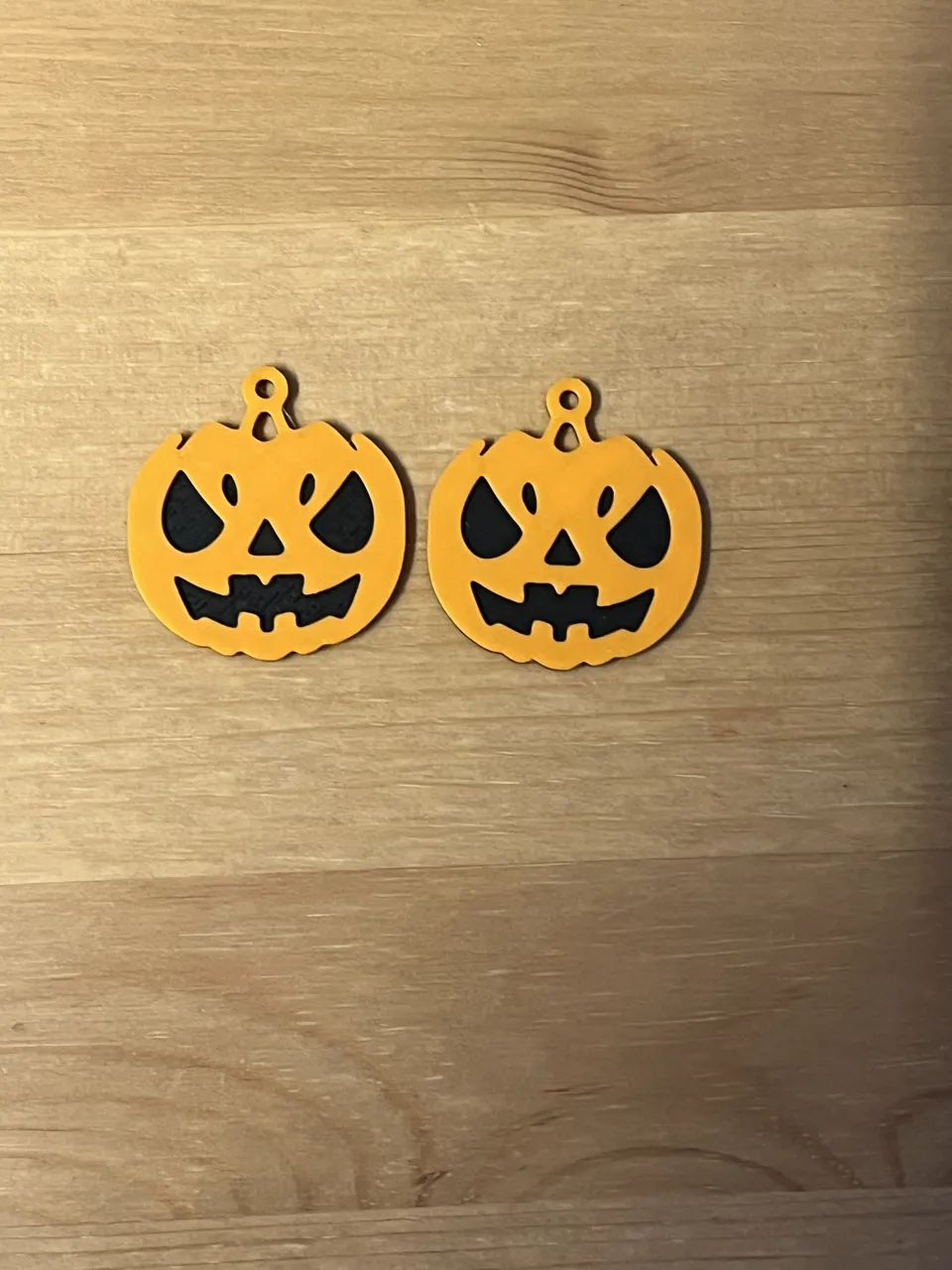 pumpkin earrings view 2