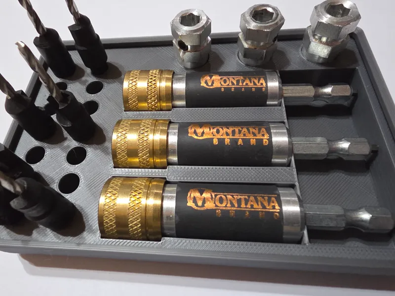 Montana Quick Drill Bit Change Holder Gridfinity