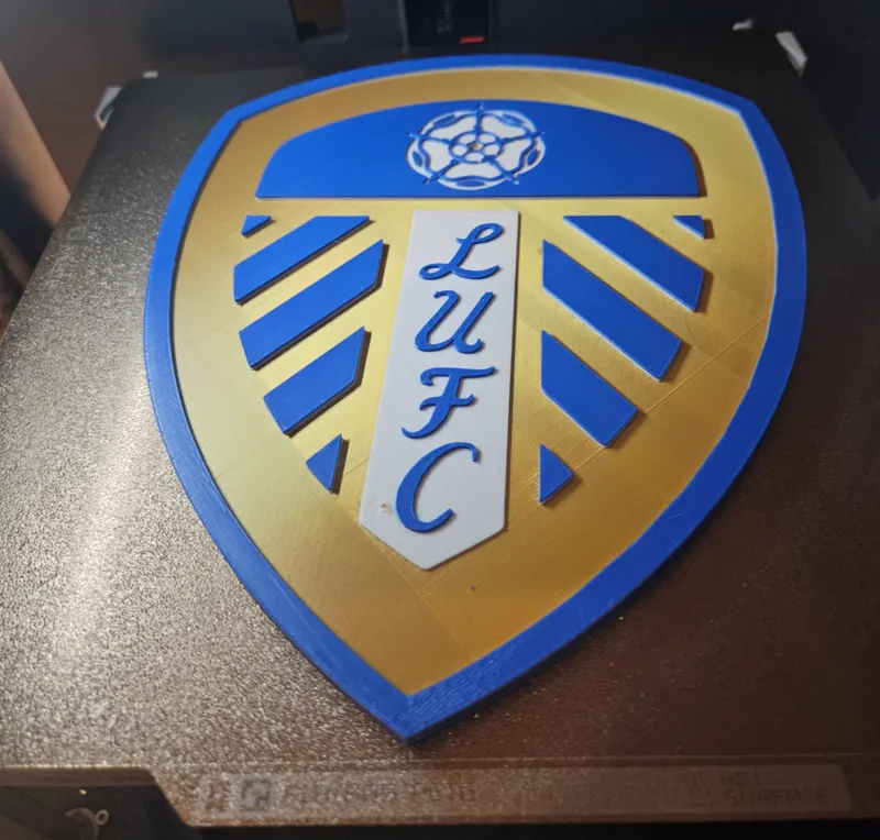 lufc badge with wall mount