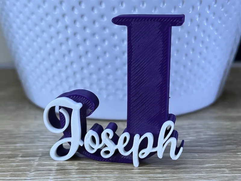 JOSEPH Name Ornament Initial Nameplate Sign