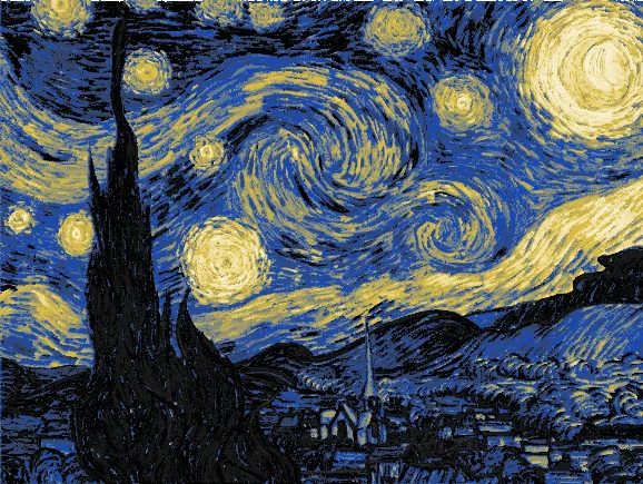 the Starry Night - Filament painting - Hueforge