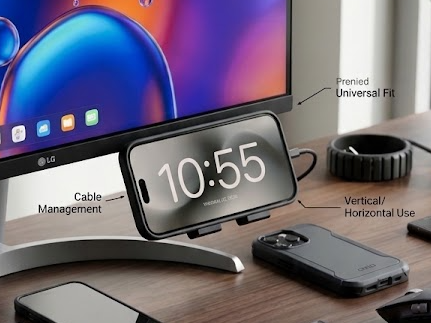 Under Monitor Phone Holder Mount - 1