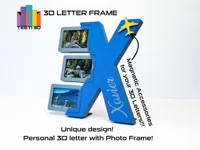 Letter X with photo frame
