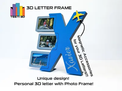 3D Letter Frame "X"