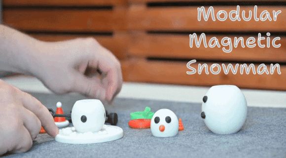 Magnetic Snowman Buildable
