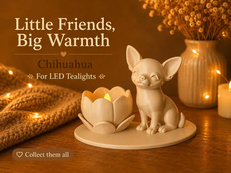Chihuahua Led Tealight Holder