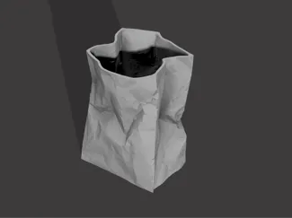 Paper Bag Planter w/ drip tray