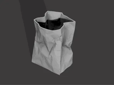 Paper Bag Planter w/ drip tray
