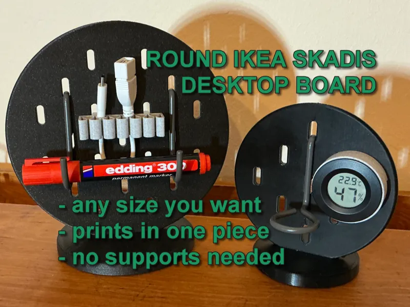 IKEA SKADIS round desktop board, customizable size