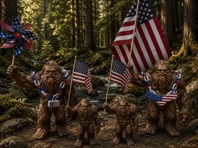 Bigfoot Freedom Walker - Layered Legends