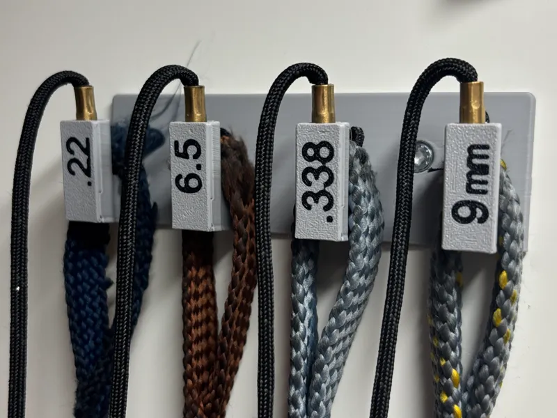 Bore Snake Holder Wall Mount with Label (2-6 pcs)