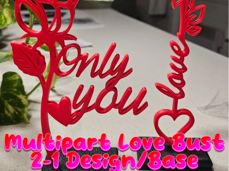 Multipart 2for1 Flower Love Bust with bases