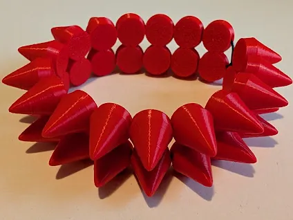 Bracelet à double rangée de pics — carnaval et cosplay