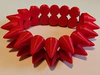 Bracelet à double rangée de pics — carnaval et cosplay — photo 1