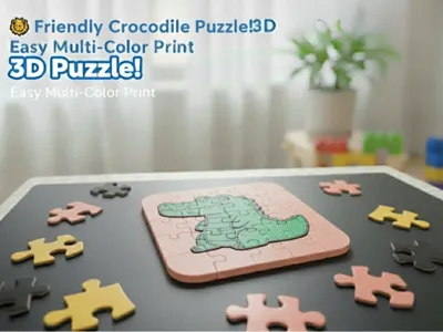 Friendly Crocodile/Alligator 3D Puzzle