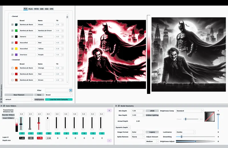Batman and Joker from "The Dark Knight" Hueforge