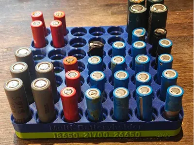 Multi Lithium Cell Holder 18650 21700 26650