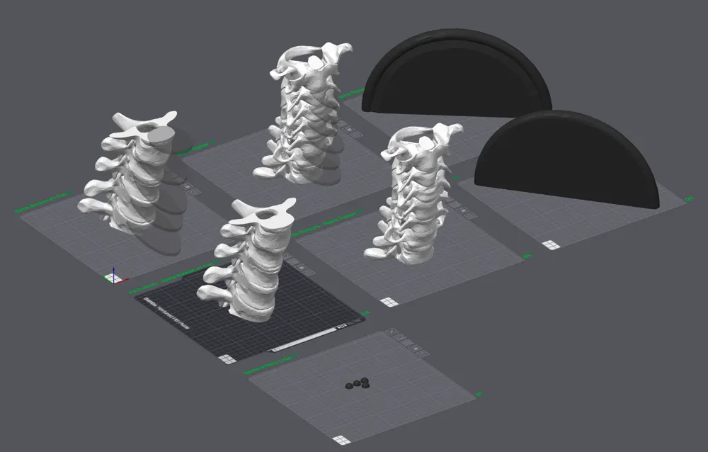 Spine Helmet Stand with cutout options for lights - Free 3D Print Model ...