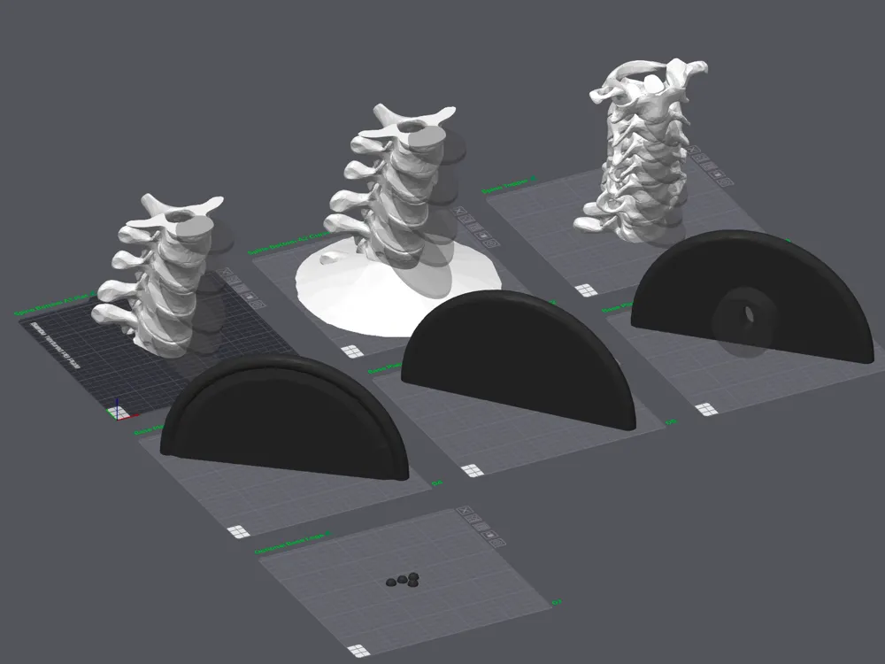 Spine Helmet Stand with cutout options for lights - Free 3D Print Model ...