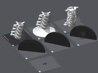 Spine Helmet Stand with cutout options for lights