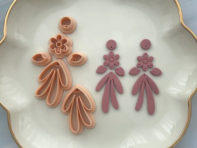 Modern Set Polymer Clay Earrings Cutters