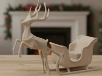 Renne et traîneau de Noël — déco élégante — photo 1